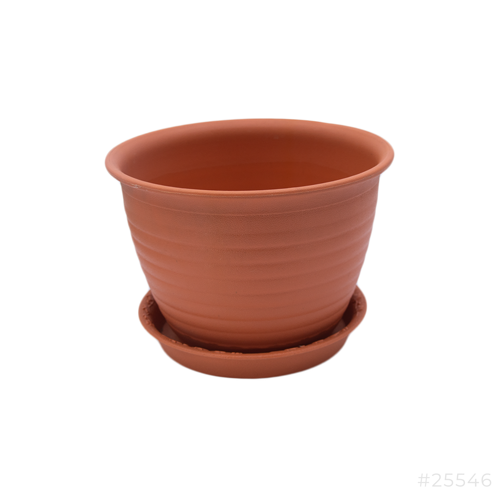 Plastic Flower Pot Cream 125