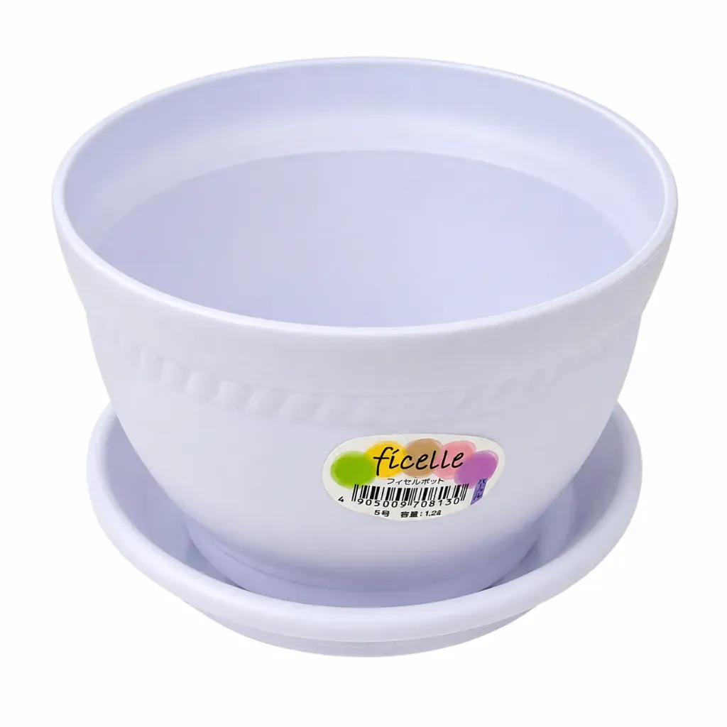 Plastic Flower Pot White #5