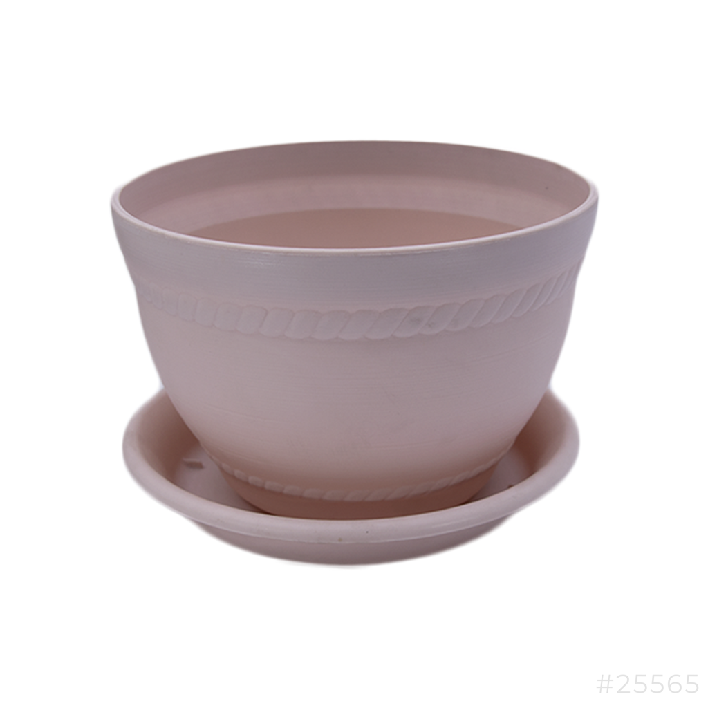 Plastic Flower Pot Pink #8