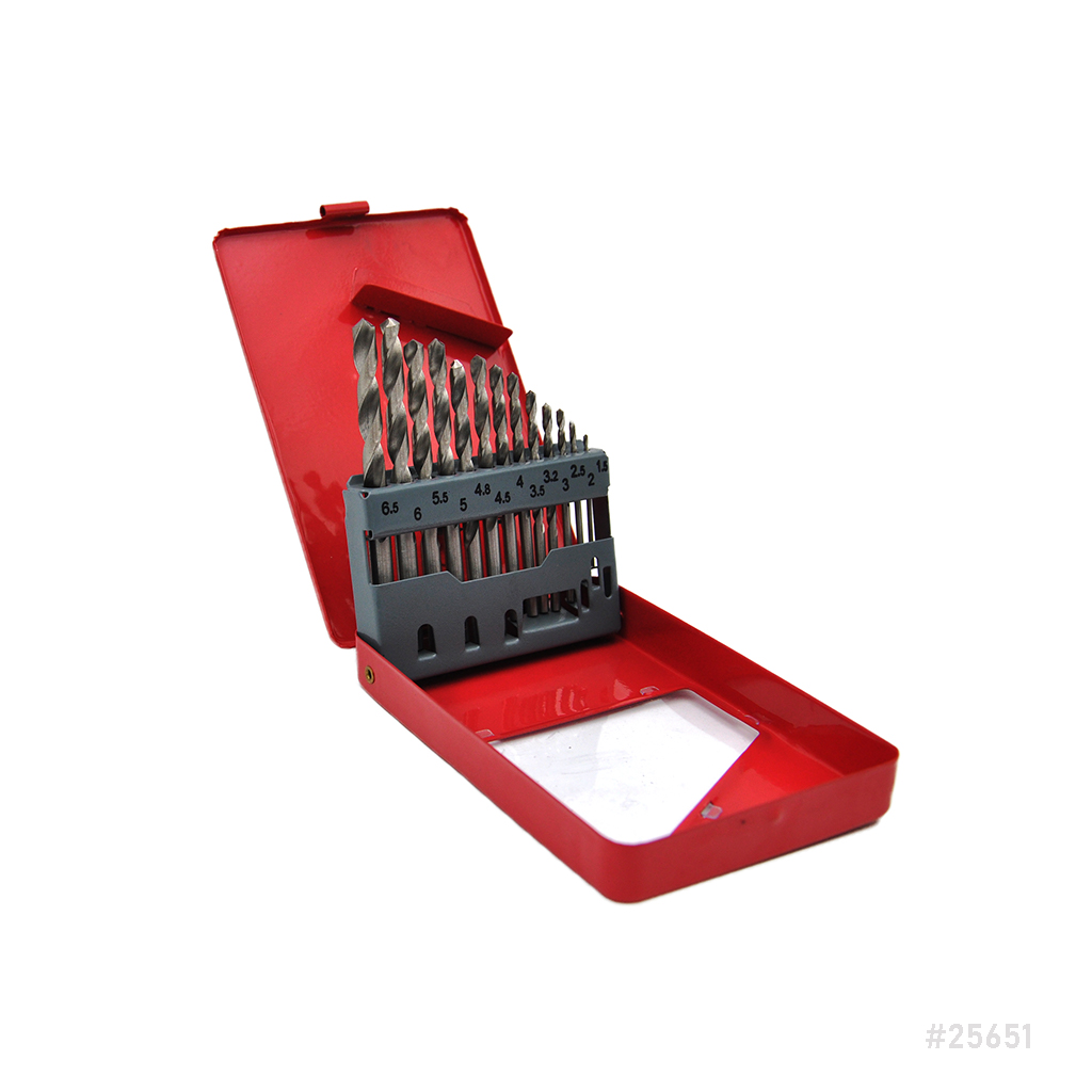 Twist HSS Drill Bit 1.5-6.5mm 13-Pieces Set 2766-13 Jumlee