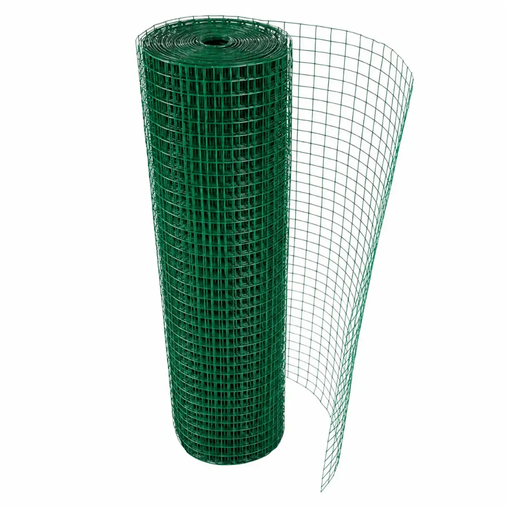 Wire Mesh PVC Coated Green 1/2"x 4ft x 70ft