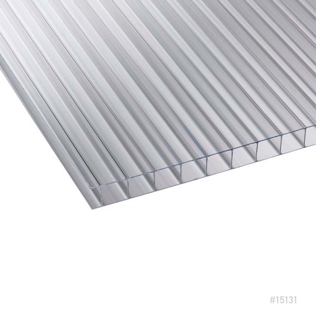 [15131] PVC Hollow Sun Sheet 10mm Clear 2100x5800mm