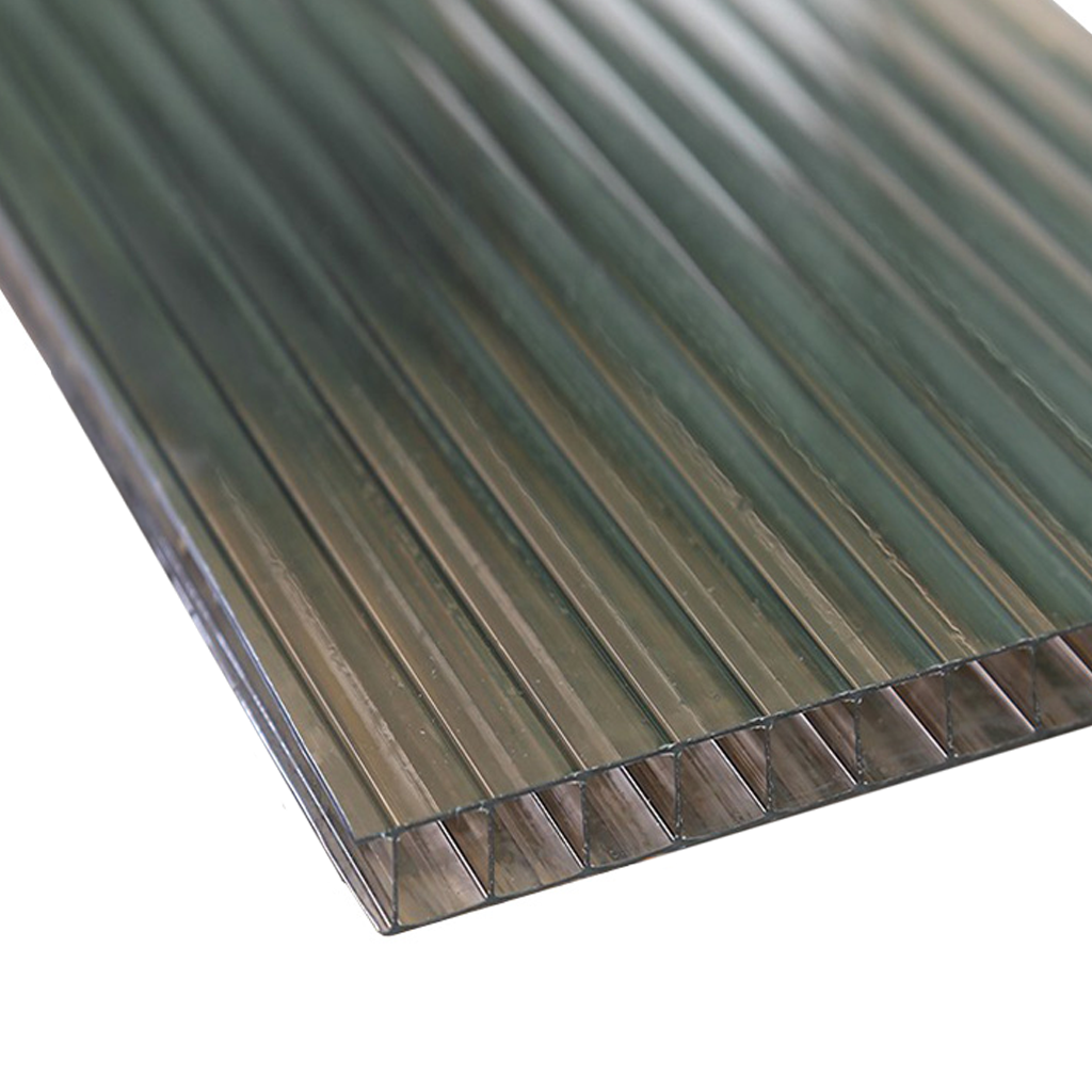 PVC Hollow Sun Sheet 2100*5800mm thk-10mm Frosted Brown