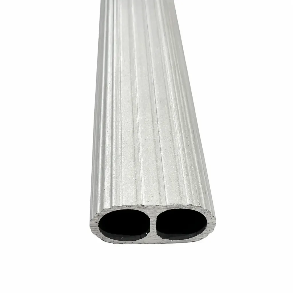 Aluminum Oval Pipe Double Hole 2.5cm x 1.5mm