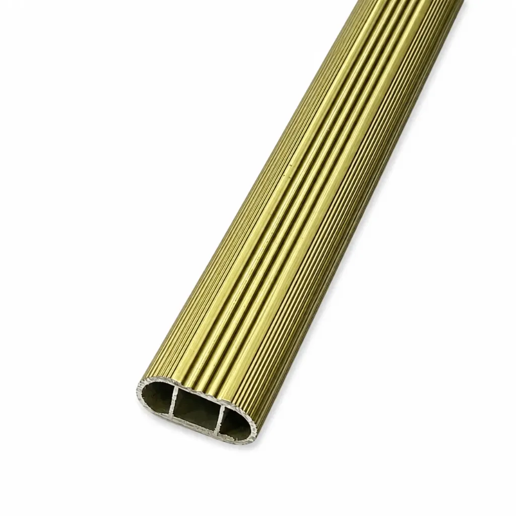 [183871] Oval Tube Pipe 2.5cm x 1.5mm Dark Brown
