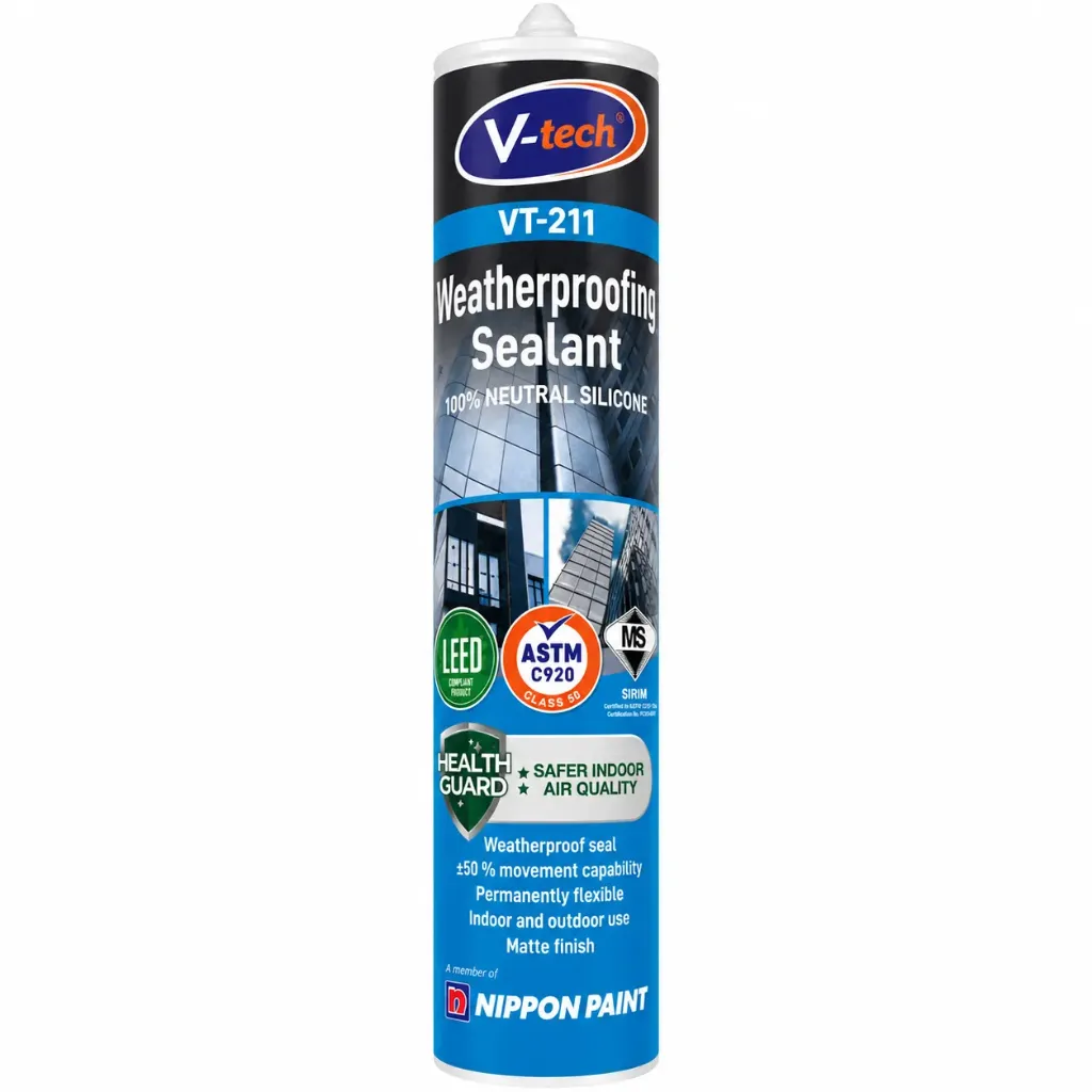 V-tech Weather Proofing Sealant 300ml VT-211 Matte Black