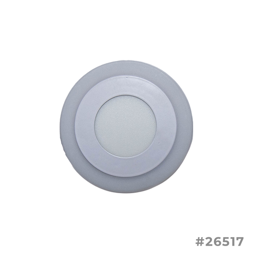 [26517] Led Panel Light Round Red 100mm Surface Mount B57-3+3W R Konnice Red and White