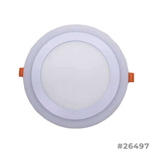 [26497] Led Panel Light Round 190mm Red Flush Mount B55-12+6W-R Konnice