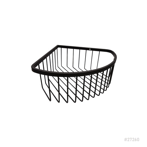 [27260] SS Corner Shelf 220mm x 220mm Black