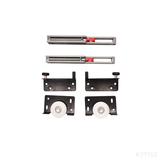 [27155] Sliding Door Wheel with Fittings 1-Set Black Soft Close