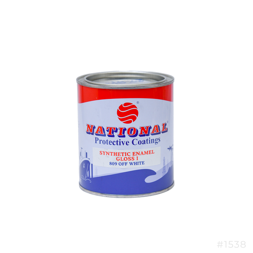 [1538] National Synthetic Enamel Gloss Paint 0.9Ltr 809 Off White