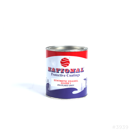 [3939] National Synthetic Enamel Gloss Paint 0.9Ltr 294 Flake Grey