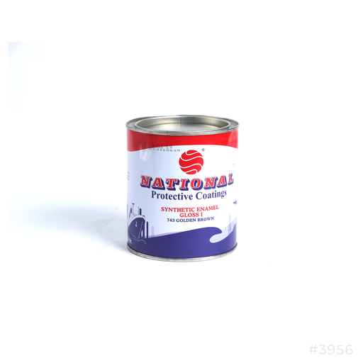 [3956] National Synthetic Enamel Gloss Paint 0.9Ltr 743 Golden Brown