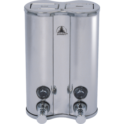 [12276] Showy Double Stainless Steel Soap Dispenser 7062 
