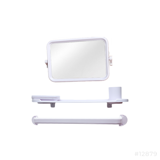 [12879] Bathroom Mirror 5-Piece Set 455 500x345mm Sun-Son