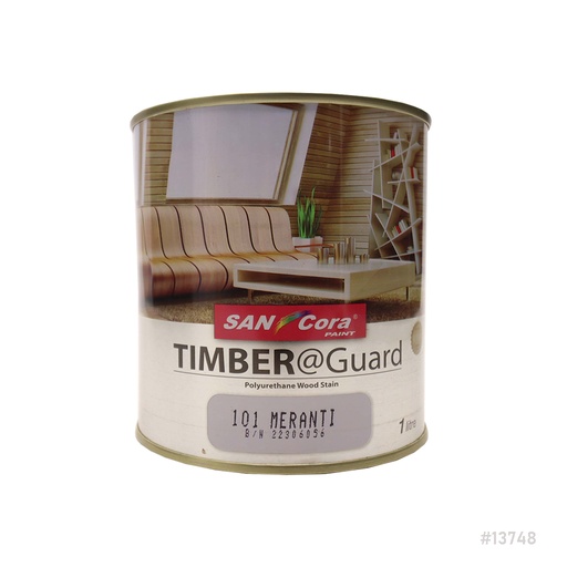 [13748] Sancora® TIMBER@Guard Polyurethane Wood Stain Varnish 1L 101 Meranti