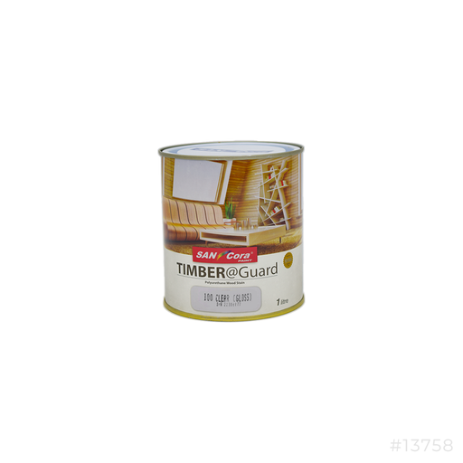 [13758] Sancora® TIMBER@Guard Polyurethane Wood Stain Varnish 1 Litre 100