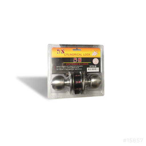 [15857] Cylindrical Door Lock 387SS-BK