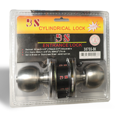 [15857] Cylindrical Door Lock 60/70mm 387SS-BK