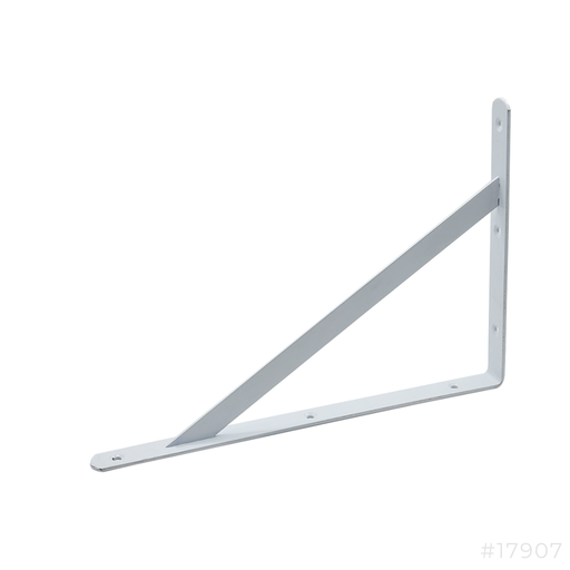 [17907] Shelf Bracket H/D White Round Edge 11"x16" 