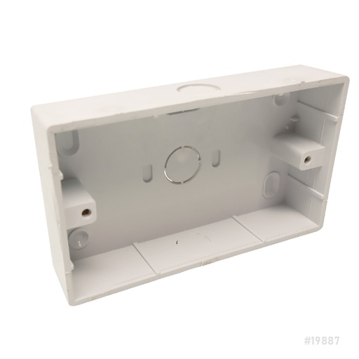 [19887] PVC 2 Gang Box 86mm x 173mm x 35mm
