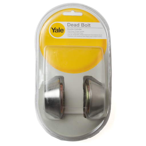 [20453] Dead Bolt Lock 2-Side SS Key VB8121 US32D Yale