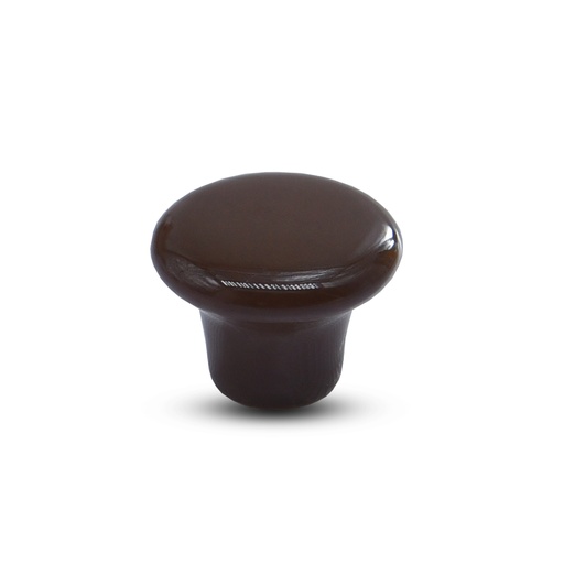 [25117] Ceramic Knob Brown 25mm Plain