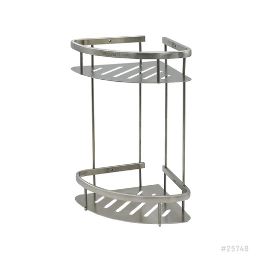 [25748] Corner Shelf Double 304SS 400x300x200mm
