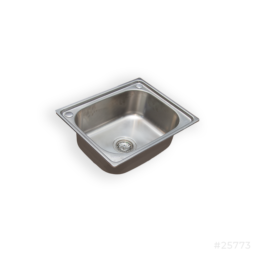 [25773] Single Bowl Kitchen Sink 304SS 50x40cm with Basket Strainer