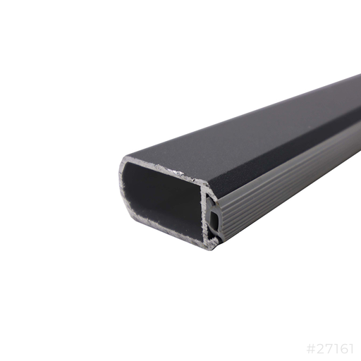 [27161] Aluminum Pipe 18mm x 6m Grey Round Edge