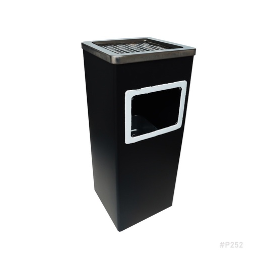 [P252] Waste Bin Square with Ashtray Top JD-2021F
